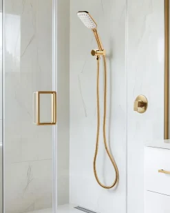 Kit doccia con soffione e flessibile AMAJA Oro