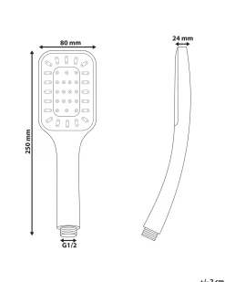 Kit doccia con soffione e flessibile AMAJA Oro