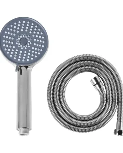 Kit doccia con soffione e flessibile SURIPA 3 Funzioni Argento