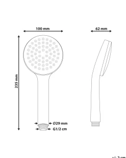 Kit doccia con soffione e flessibile AYPATE Oro