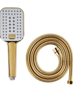Kit doccia con soffione e flessibile TINGO 4 Funzioni Oro