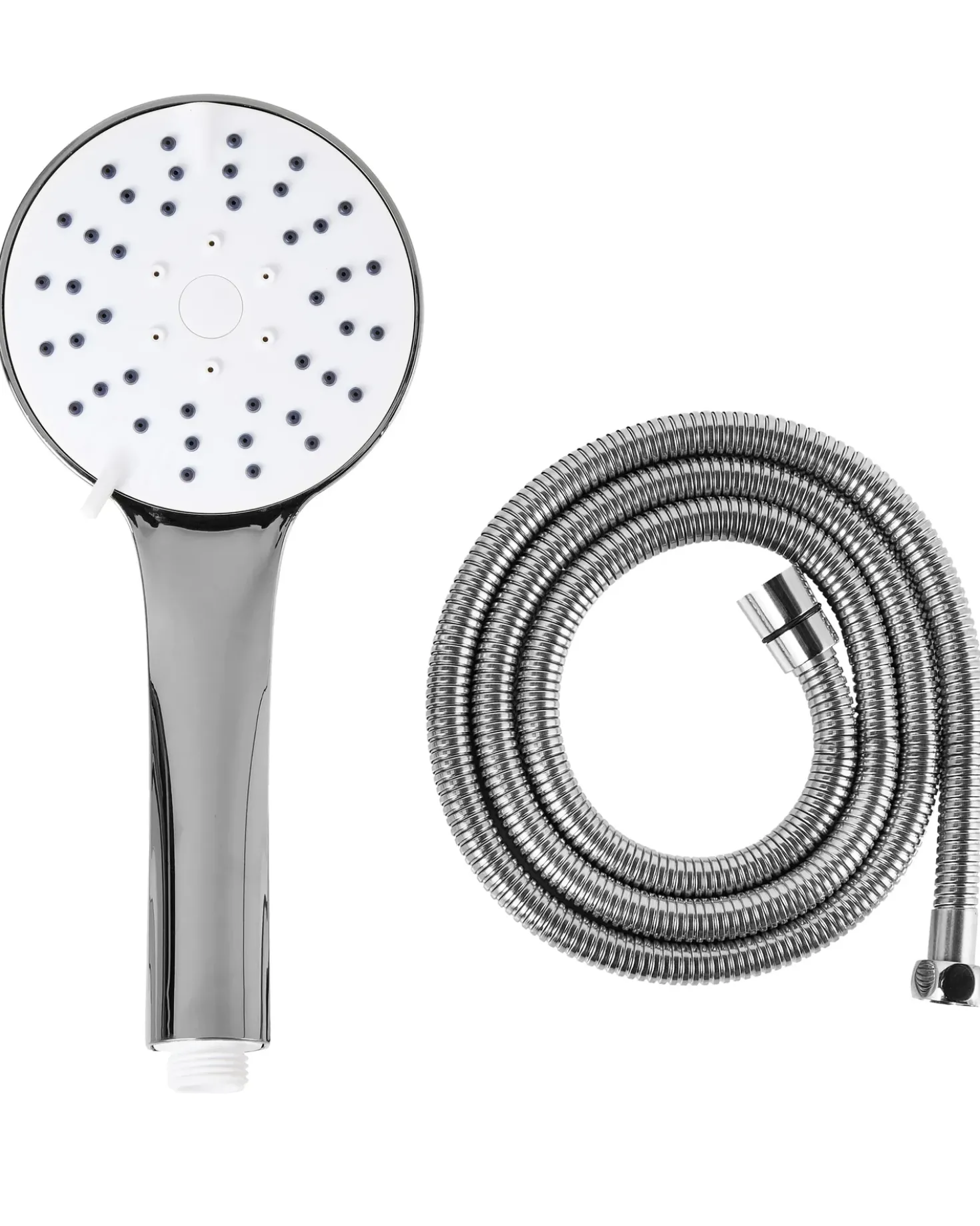 Kit doccia con soffione e flessibile CHURUN 4 Funzioni Argento