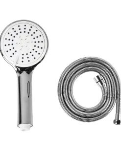 Kit doccia con soffione e flessibile TUMPLE 3 Funzioni Argento