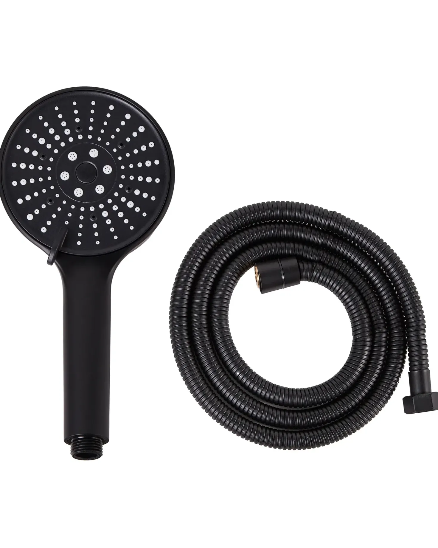 Kit doccia con soffione e flessibile MAPIRI 6 Funzioni Nero