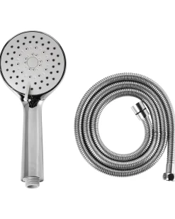 Kit doccia con soffione e flessibile TAMUSHAL 3 Funzioni Argento