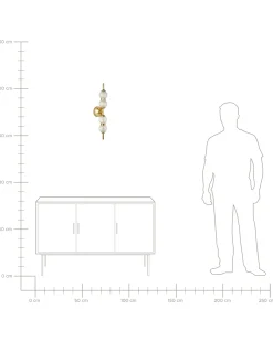 Lampada da parete a LED ARAS Vetro Oro