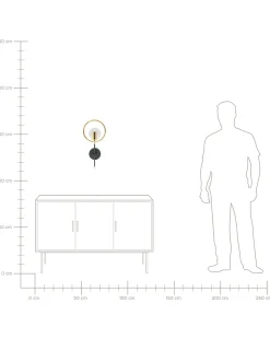 Lampada da parete a LED SAMBRE Metallo Oro Nero