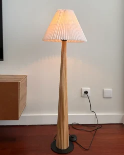 Lampada da pavimento ALIGIDE Legno Naturale