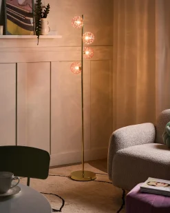 Lampada da pavimento ANADYR Vetro Rosa