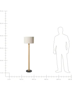 Lampada da pavimento BELESSA Lino Beige chiaro