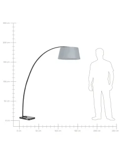 Lampada da pavimento BENUE Metallo Grigio