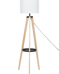 Lampada da pavimento BLUFF Legno di pino Bianco