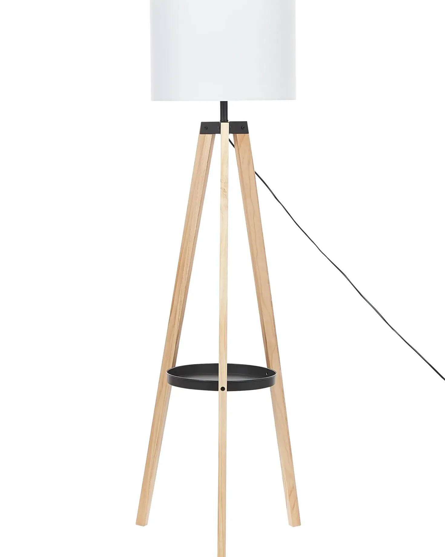 Lampada da pavimento BLUFF Legno di pino Bianco