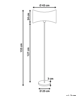 Lampada da pavimento CALVILLO Metallo Argento