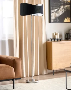 Lampada da pavimento CALVILLO Metallo Argento