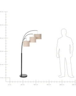 Lampada da pavimento CARONI Lino Beige
