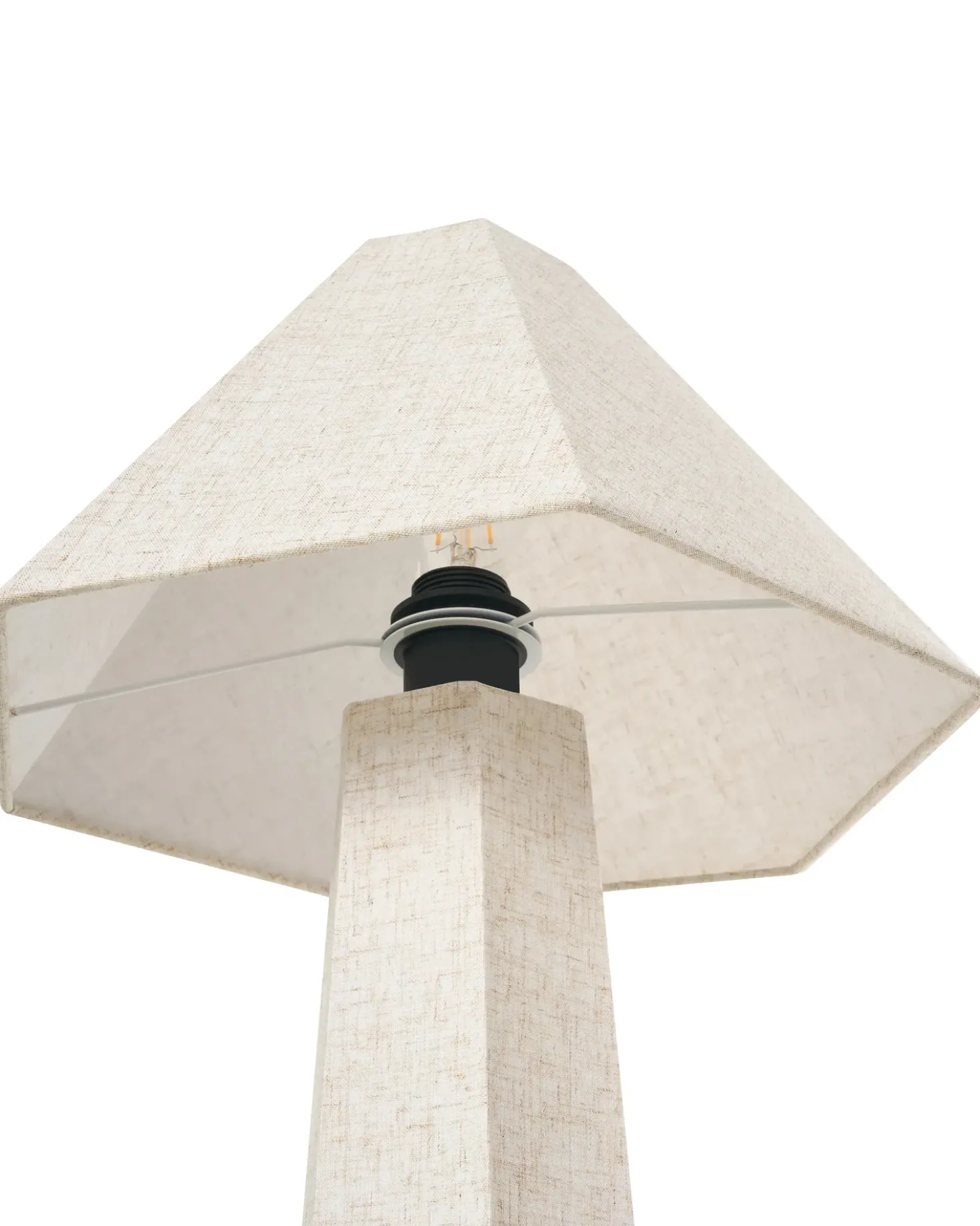 Lampada da pavimento DEMBI Lino sintetico Beige chiaro