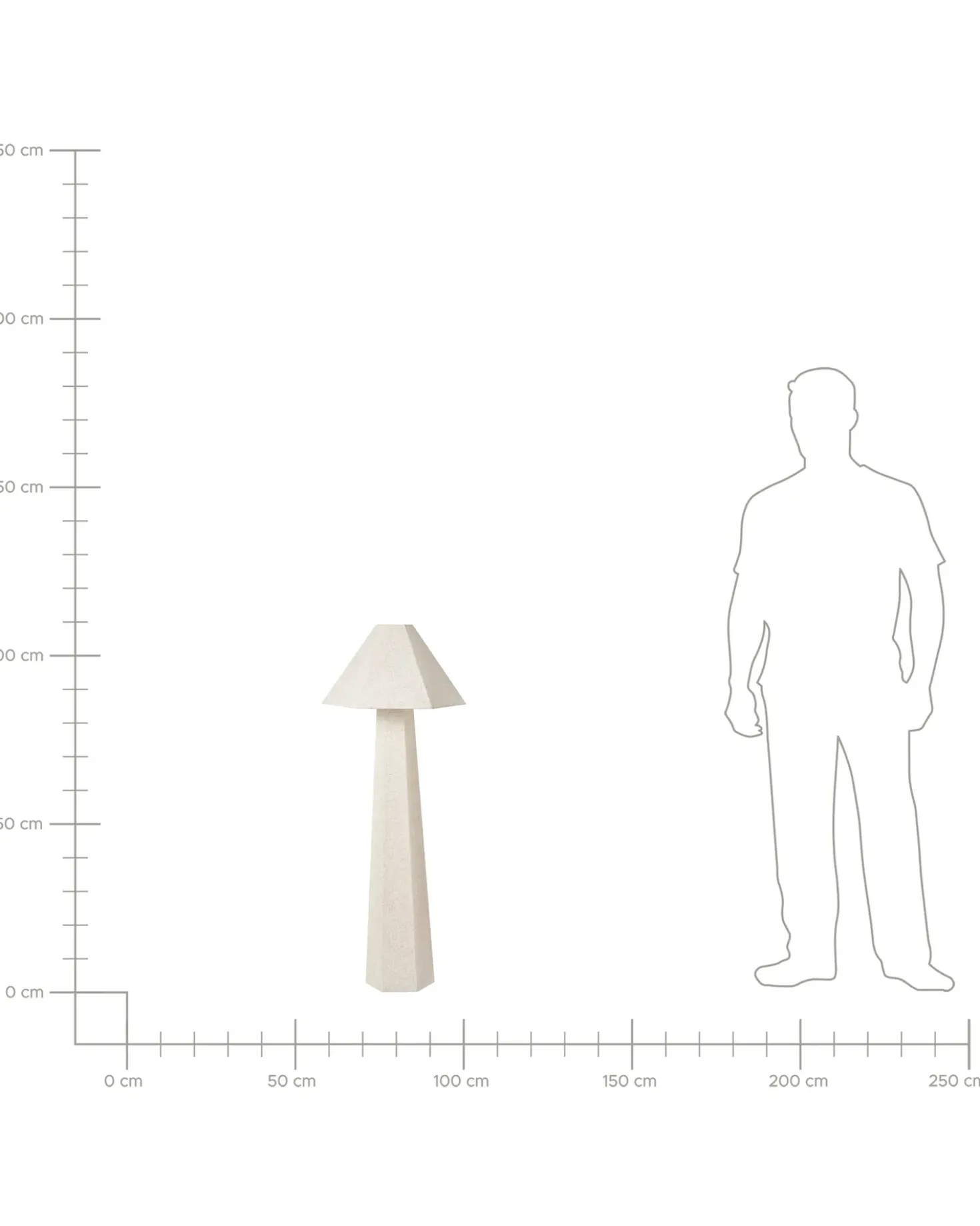 Lampada da pavimento DEMBI Lino sintetico Beige chiaro