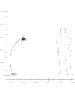 Lampada da pavimento DINTEL Metallo Argento