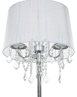 Lampada da pavimento EVANS Metallo Bianco