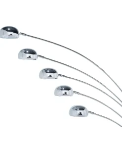 Lampada da pavimento FLINDERS Regolabile Metallo Argento