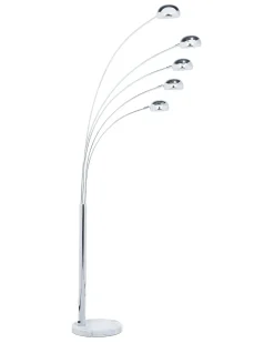 Lampada da pavimento FLINDERS Regolabile Metallo Argento