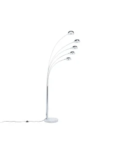 Lampada da pavimento FLINDERS Regolabile Metallo Argento