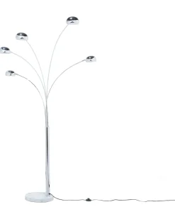 Lampada da pavimento FLINDERS Regolabile Metallo Argento