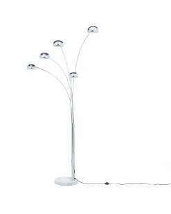 Lampada da pavimento FLINDERS Regolabile Metallo Argento