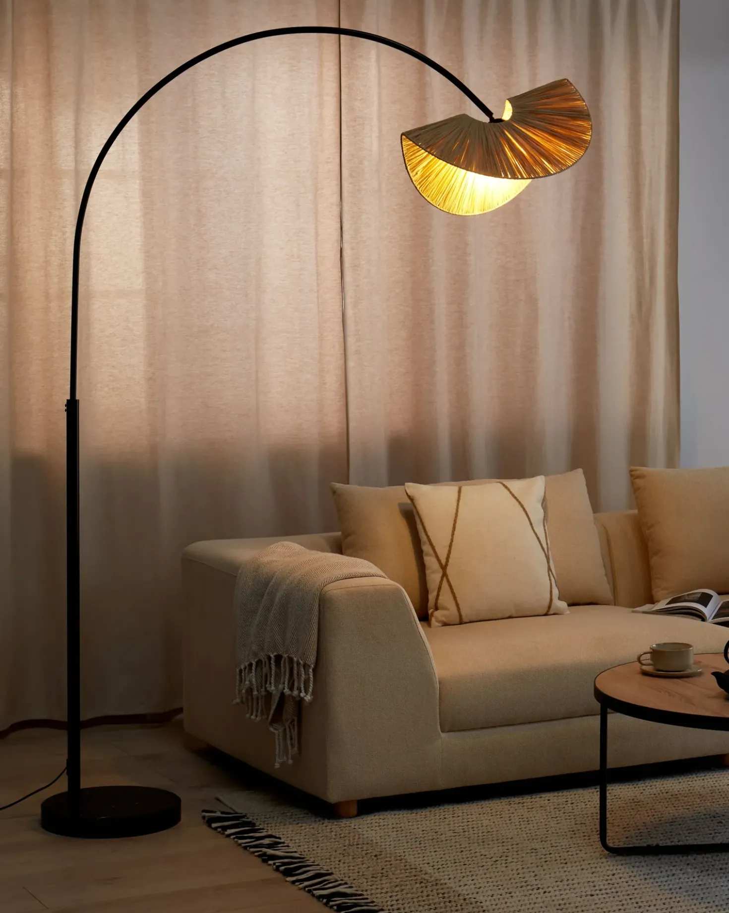 Lampada da pavimento HERRON Naturale