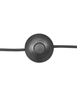 Lampada da pavimento HETTON Regolabile Legno di quercia Nero