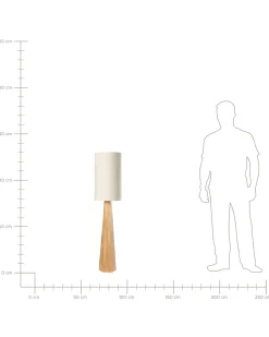 Lampada da pavimento ILALA Legno Naturale