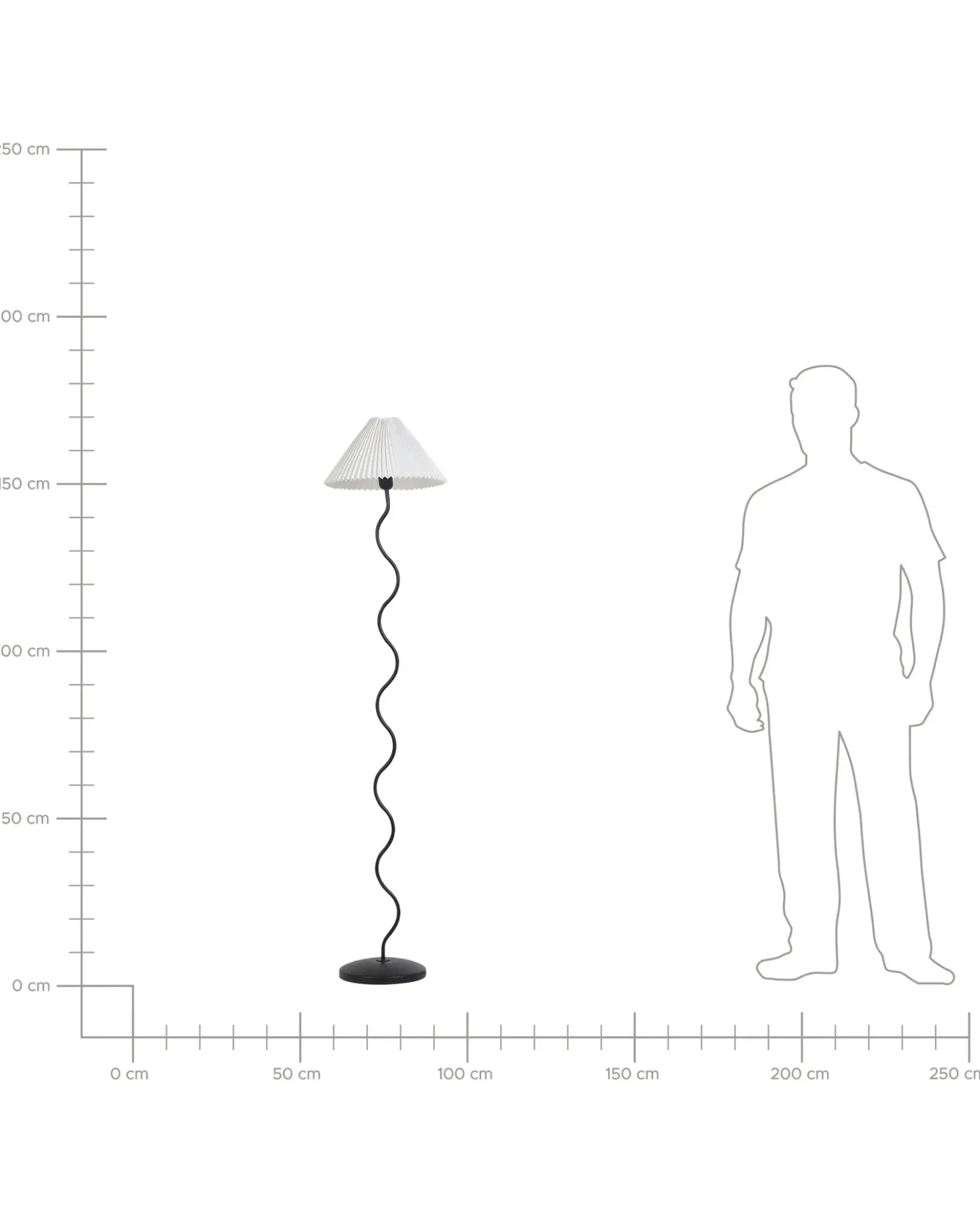 Lampada da pavimento JIKAWO Metallo Nero