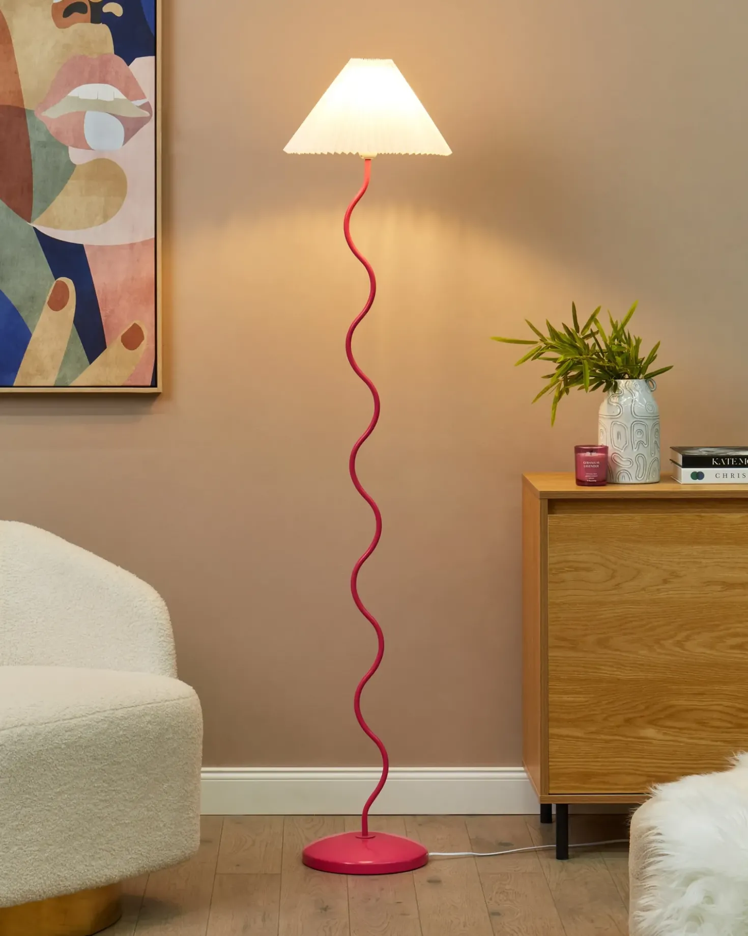 Lampada da pavimento JIKAWO Metallo Rosa