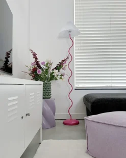 Lampada da pavimento JIKAWO Metallo Rosa