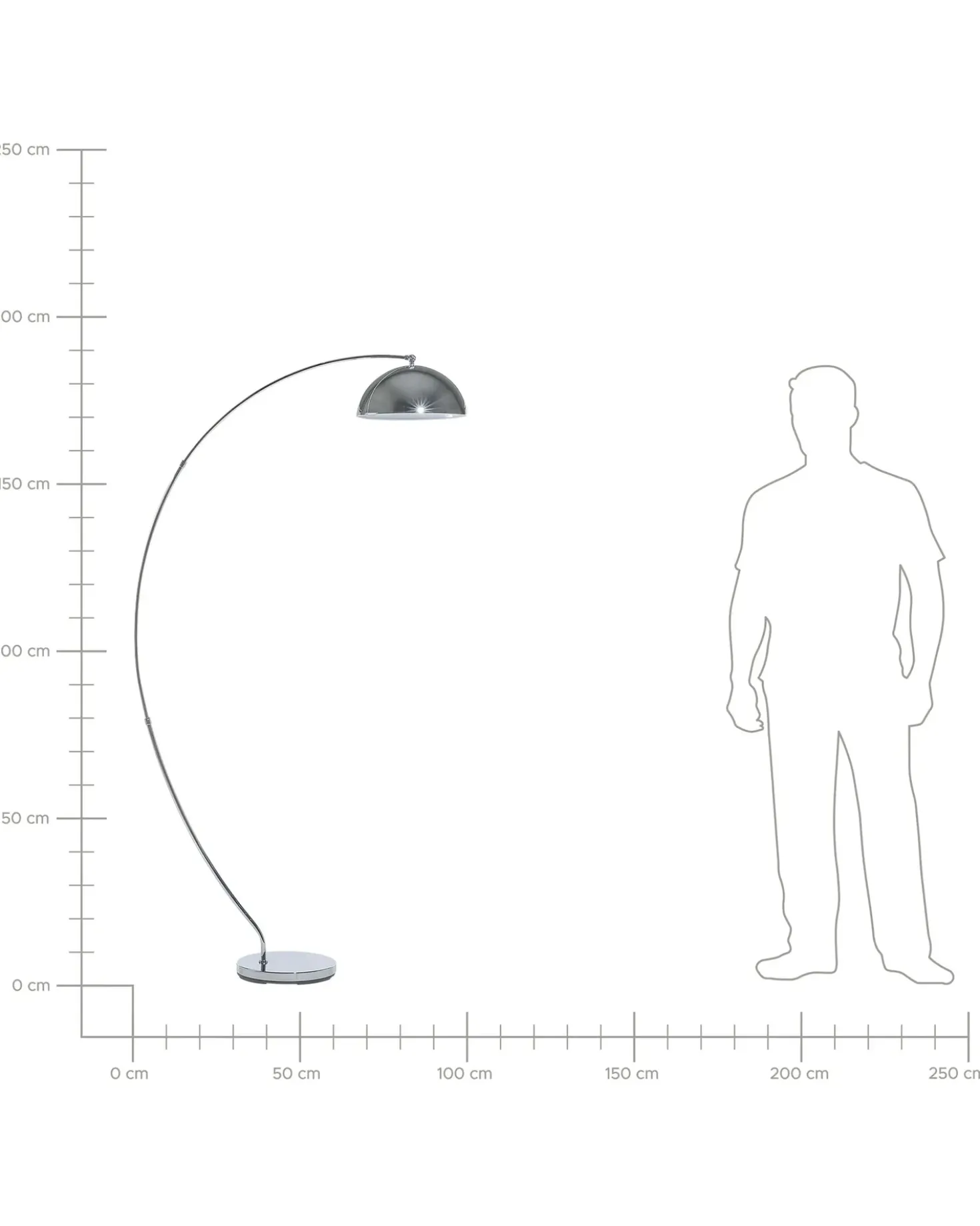 Lampada da pavimento KAMA Metallo Argento