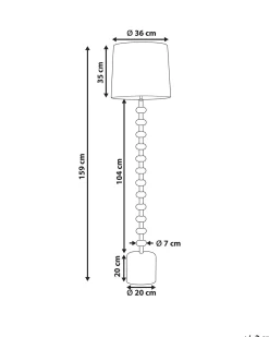 Lampada da pavimento KRIOS Metallo Bianco