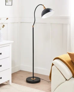 Lampada da pavimento LENNON Regolabile Metallo Nero