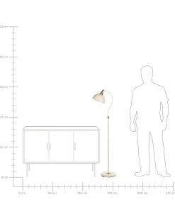 Lampada da pavimento LENNON Regolabile Metallo Beige chiaro