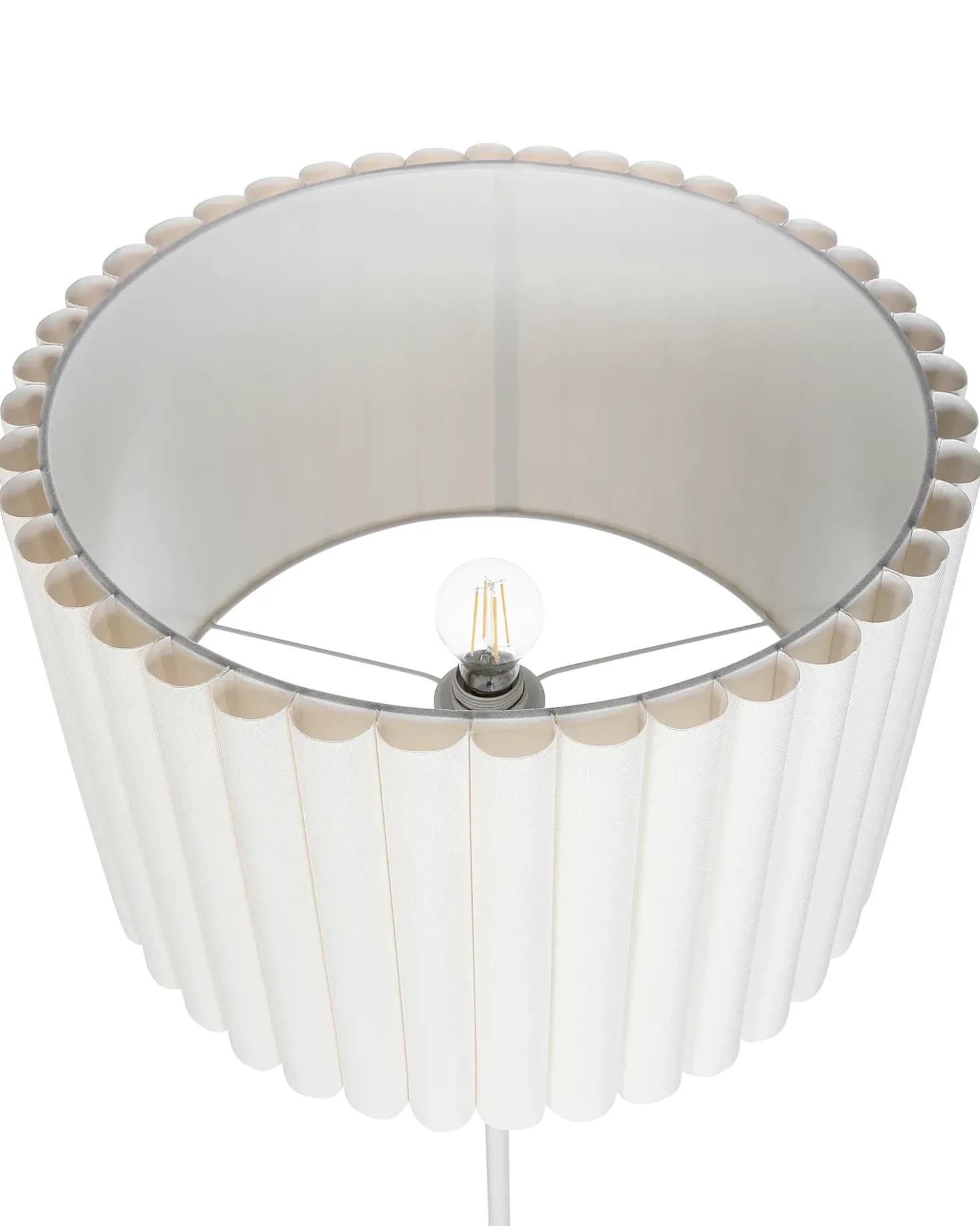Lampada da pavimento LOURENS Metallo Bianco sporco