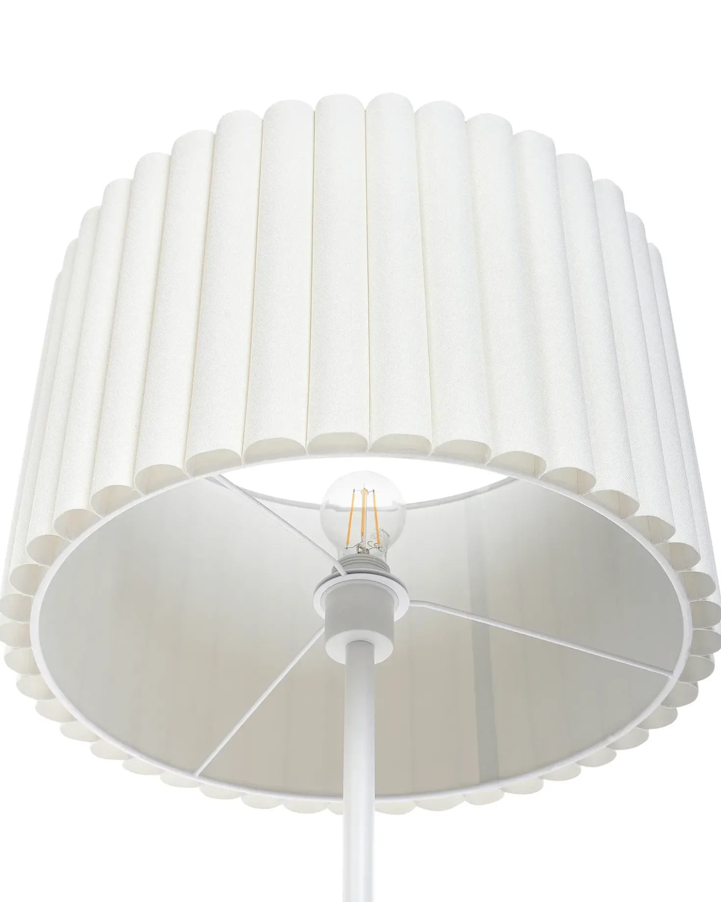 Lampada da pavimento LOURENS Metallo Bianco sporco