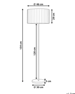 Lampada da pavimento LOURENS Metallo Bianco sporco