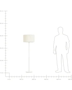 Lampada da pavimento LOURENS Metallo Bianco sporco