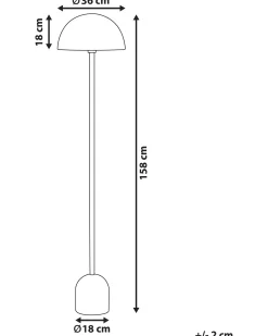 Lampada da pavimento MACASIA Metallo Rame