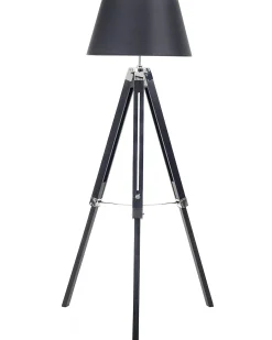 Lampada da pavimento MADEIRA Legno di pino Nero