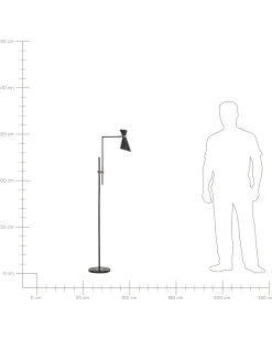 Lampada da pavimento MELAWI Metallo Nero