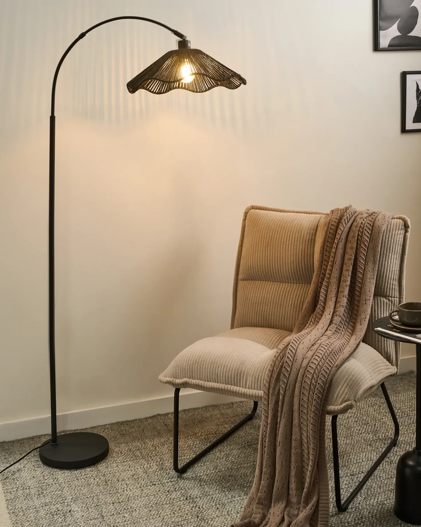 Lampada da pavimento MIGORI Carta Nero