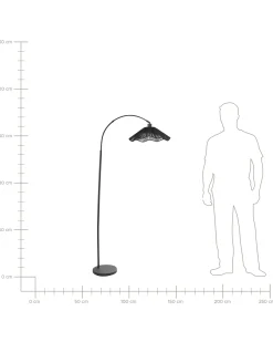 Lampada da pavimento MIGORI Carta Nero