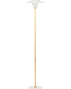 Lampada da pavimento MOPPY Legno di quercia Bianco