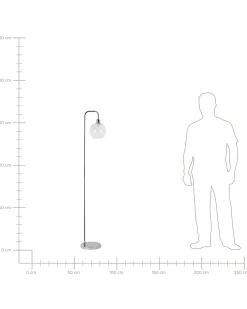 Lampada da pavimento OKAVANGO Metallo Argento